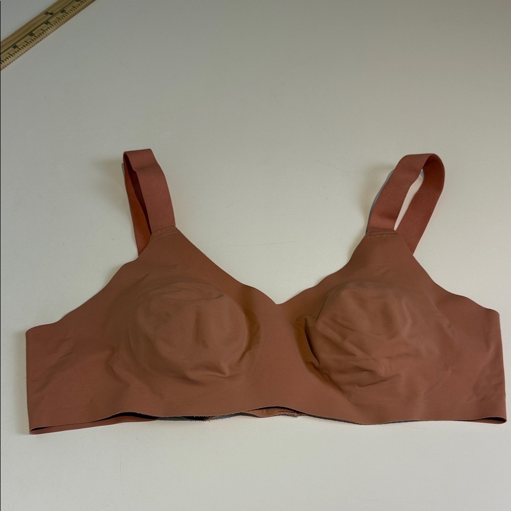Knix Terracotta Women's Padded V-Neck Evolution Bra - Wide Strap Size 3